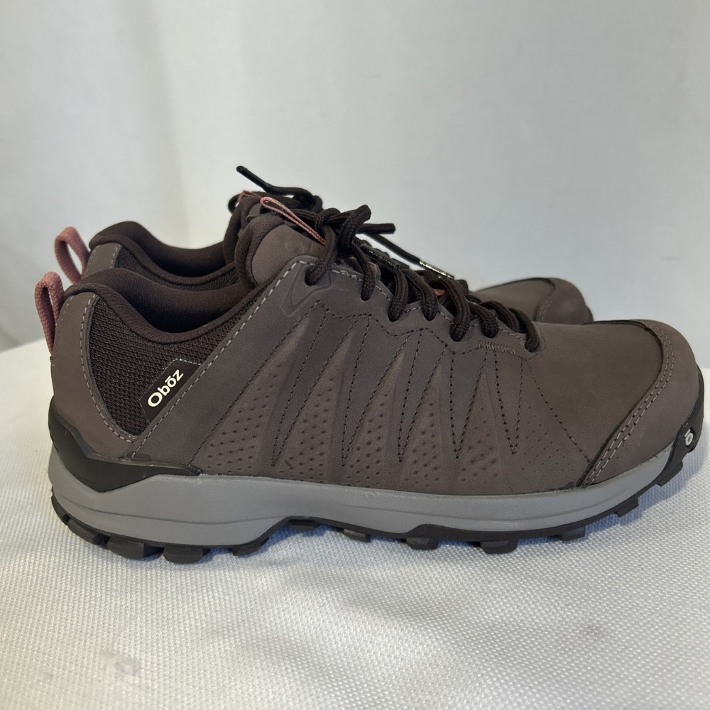 Oboz Sypes Low Leather B-DRY Women's Hiking Shoes, Peppercorn, SIZE 7 EUC - Picture 5 of 9